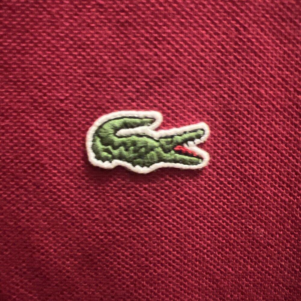 Lacoste Polo Shirt Mens Large Size 5 Red Classic Fit Short Sleeve Casual READ